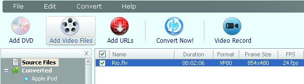 Add input video file