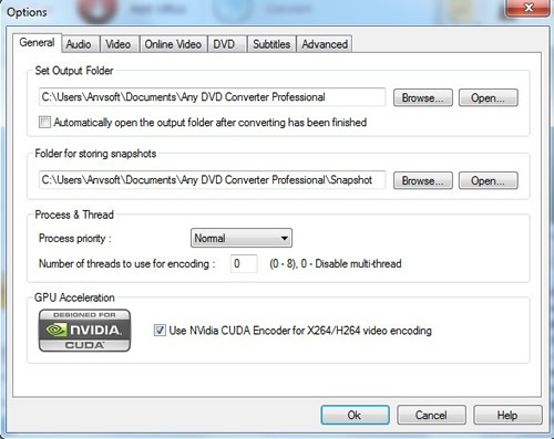 NVIDIA CUDA video converter