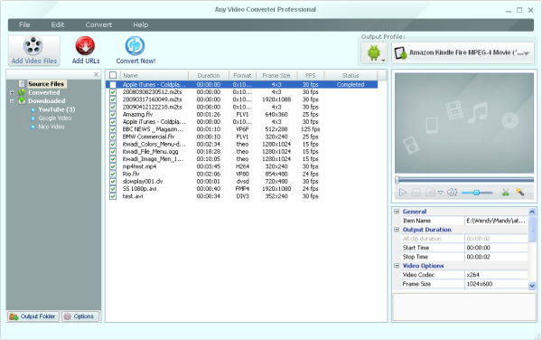 Main Window of WebM to iMovie converter