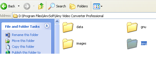 Go to the program files folder of Any Video Converter