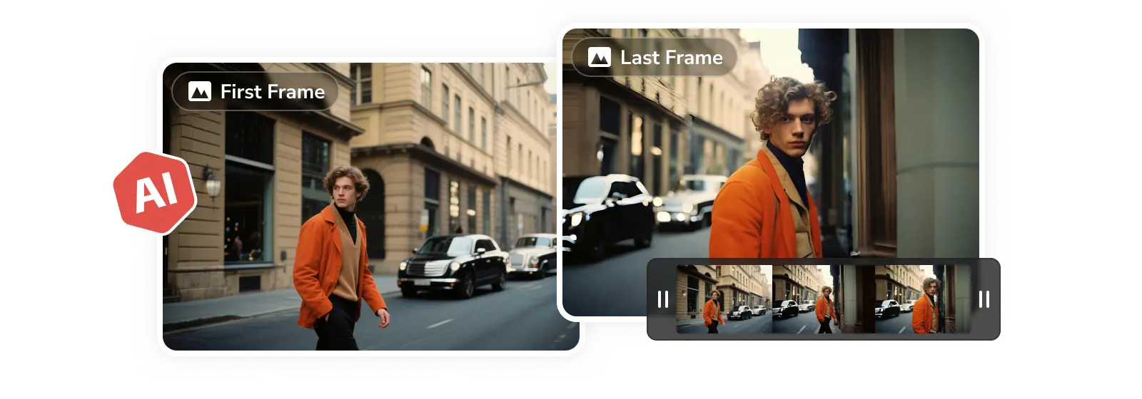 define start and end frames of ai-generated video