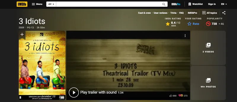 hindi movie - 3 idiots