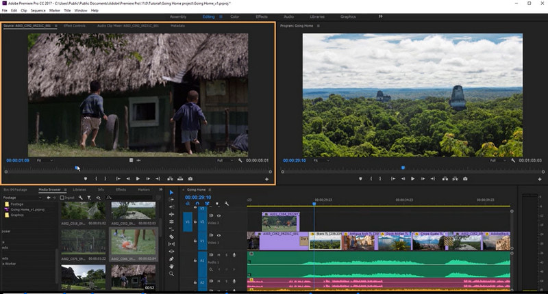 sharpen videos through Adobe Premier Pro