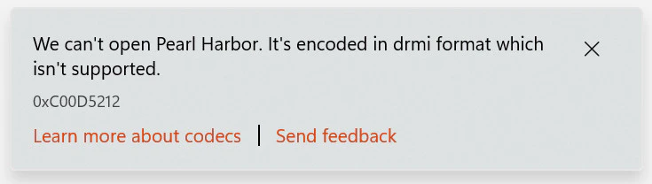 file is not supported in windows media player