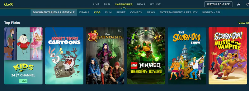 watch cartoon online on itv