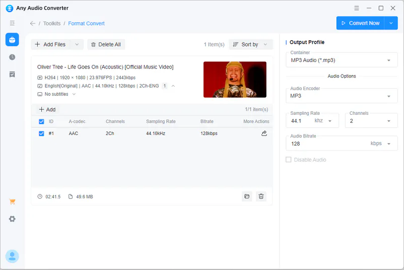 upload media files and edit with any audio converter one