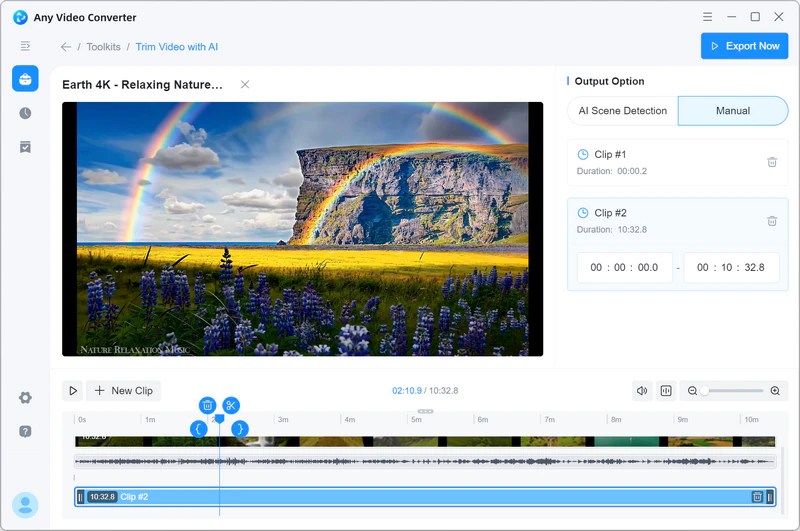 manually trim a video