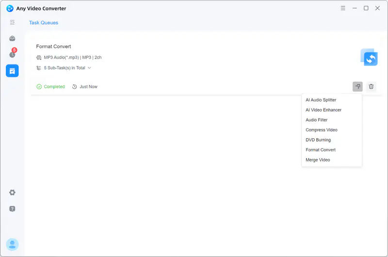 open converted mp3 files in another tool