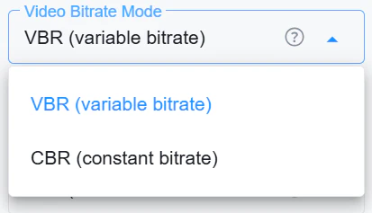 video bitrate mode