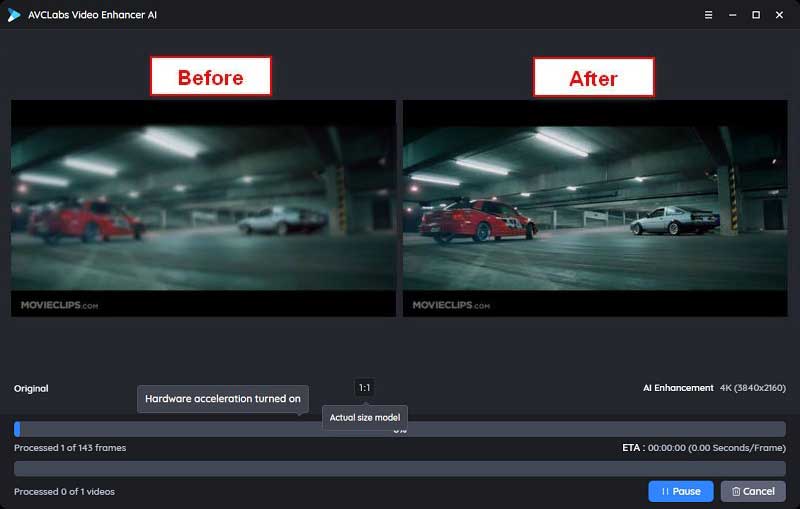 Restore old films through Video Enhancer AI